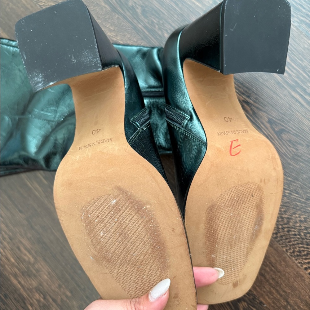 Ana Palma Knee High Green Heeled Boots Eu 40 View 6